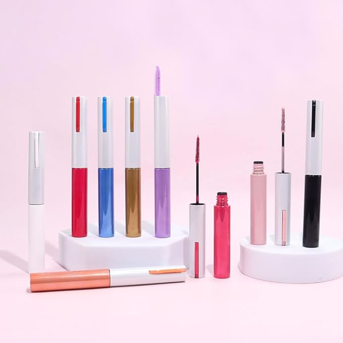 Colored Mascara for Eyelashes with Comb Set, Pink mascara Colorful Waterproof Long lasting Charming Voluminous for Women Cruelty Free Vegan Eye Makeup(C-1Pc 06#light pink, C)