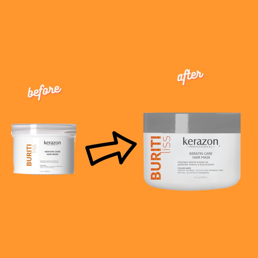 Hair Mask Anti Frizz Keratin Care, Moisturizing, Deep Hydration for Dry Damaged Hair Buriti Liss