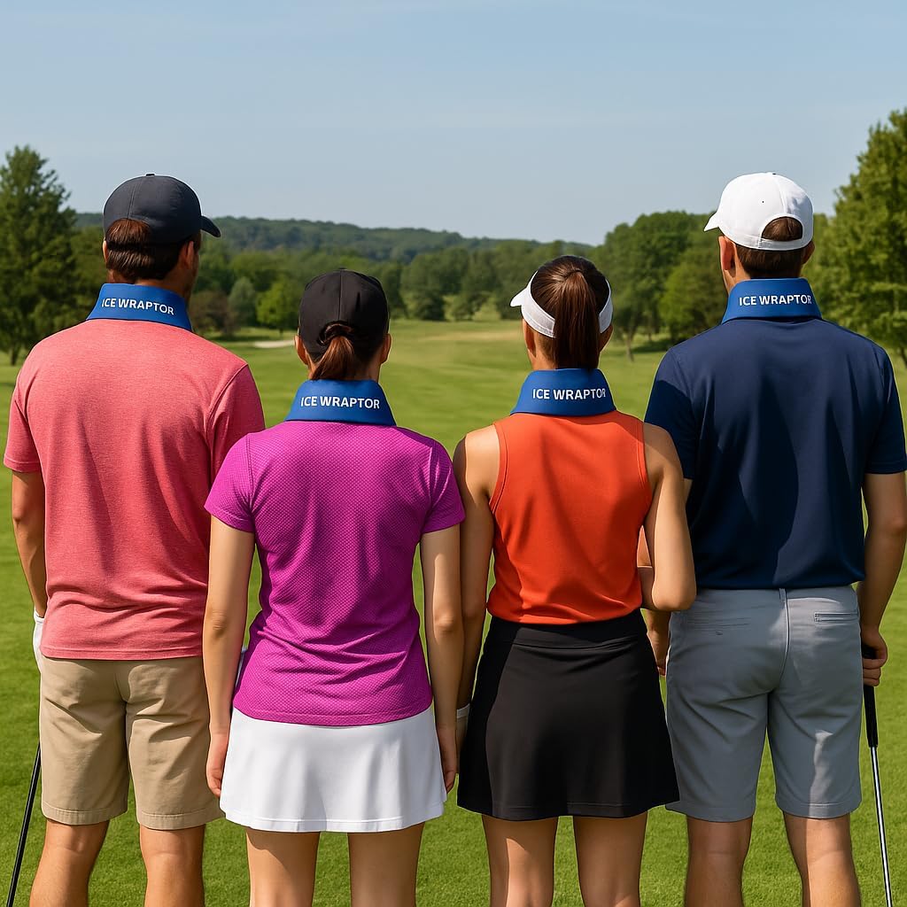 Ice Wraptor Bandana + Insert: Just Add Water. Keep Neck, Head, and Joints Cool. Portable Ice Therapy for Pain Relief.Adjustable Fit, Lightweight Comfortable- with 1 2.5"x15" Reusable Cryosheet Insert