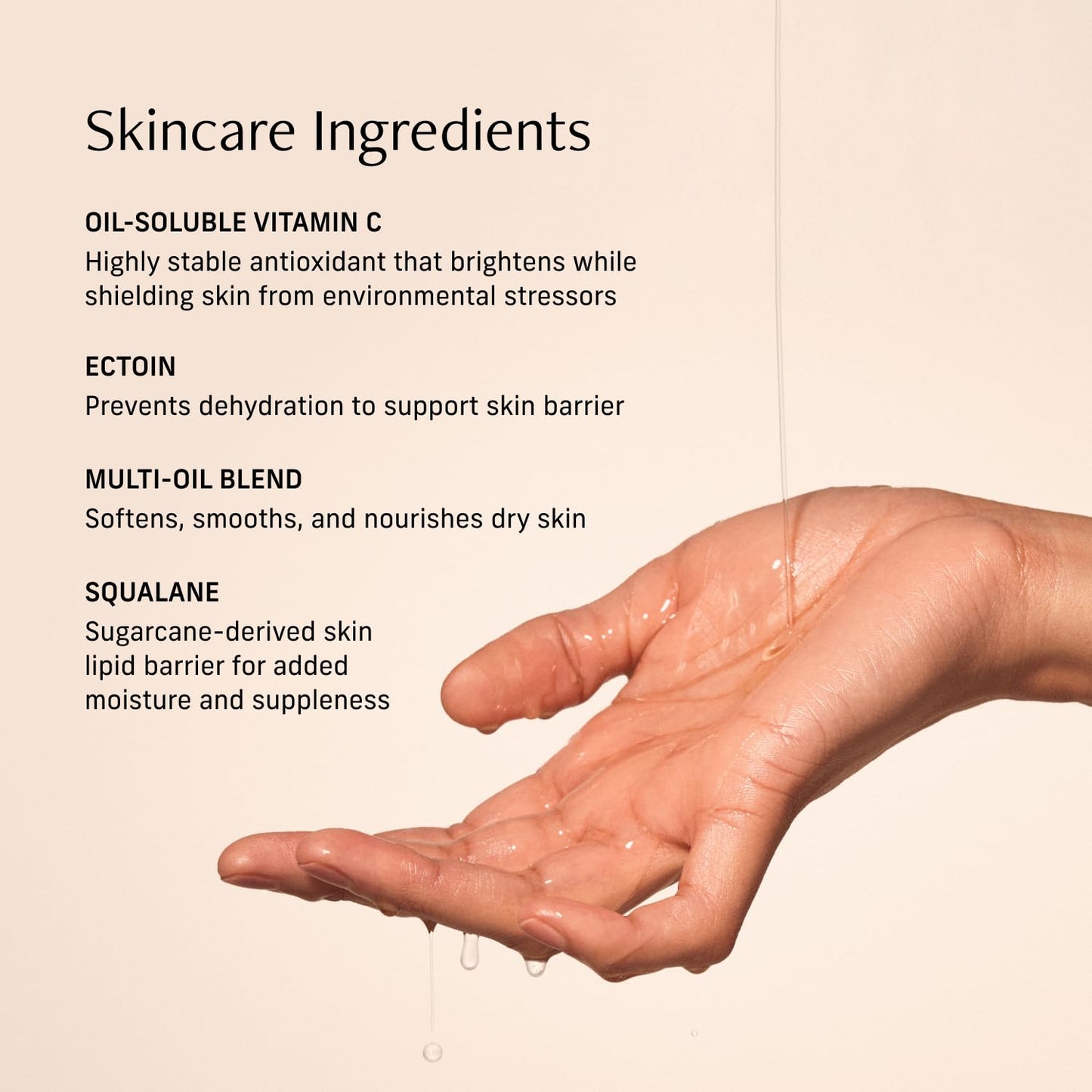 Vitamin C Body Oil for Women and Men. Moisturizing Sacred Santal Scented Body Serum for Glowing Skin. Nourishing, Hydrating After-Shower and Bath Skin Care Moisturizer, 4.2 Fl Oz