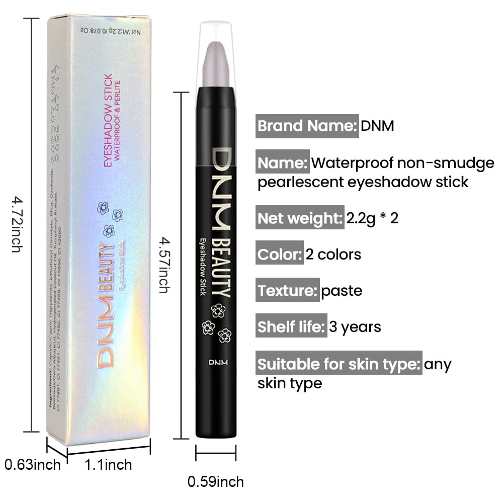 Kaely 2Pcs Cream Eyeshadow Sticks Set for Eyes Waterproof,Cocoa Shimmer & Smoky Amethyst Shimmer Matte Eye shadow Stick Pencil Pen Bulk sombras en crema para ojos 21+24