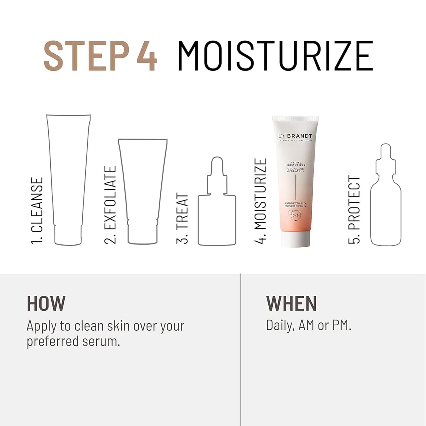 Dr. Brandt iD-Stress Icy Gel Moisturizer - Specifically Designed to Hydrate and Moisturize Your Skin - For A Glowing, Youthful-Looking Complexion - Full (1.7 fl oz) + Mini (0.24)