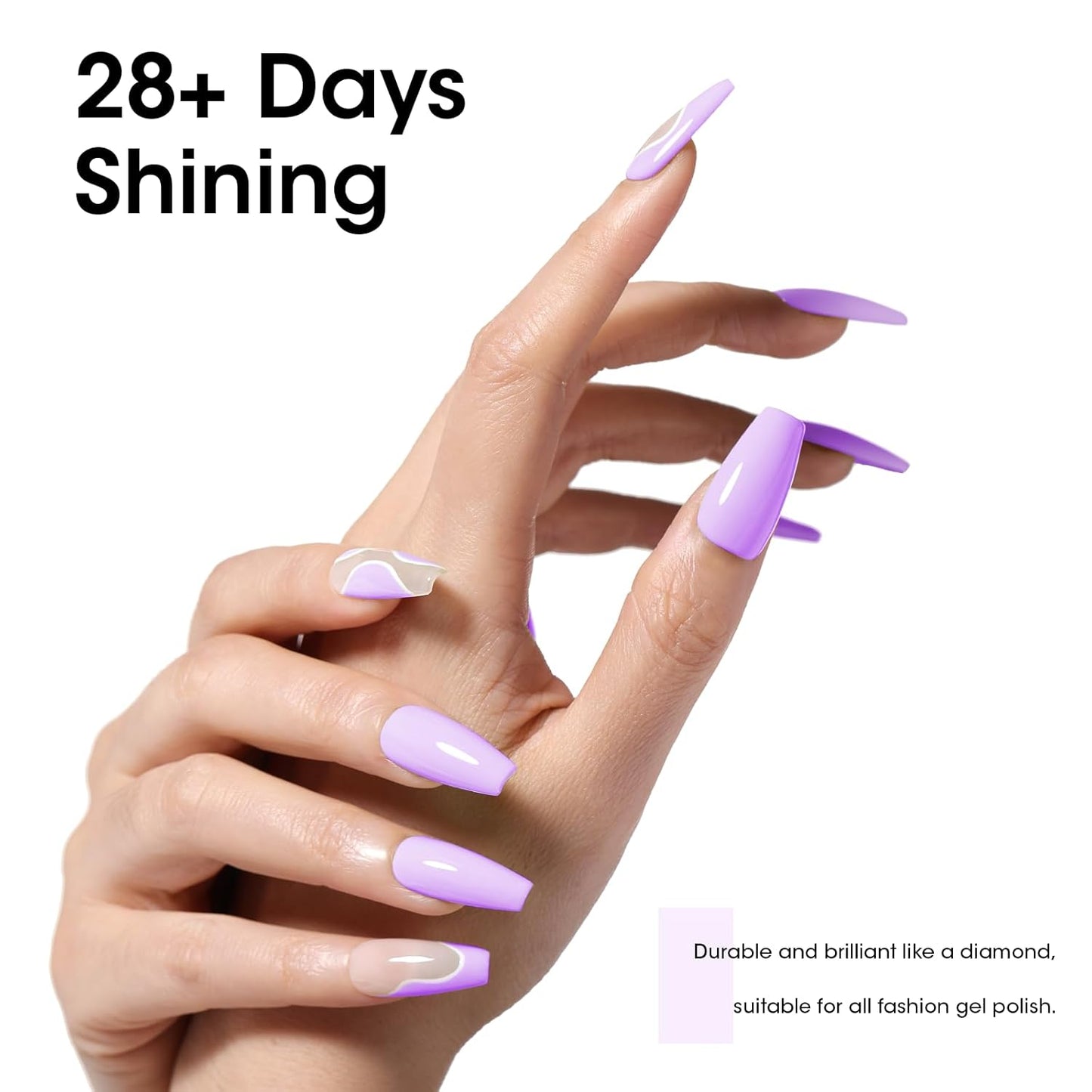GELLEN Gel Top Coat and Base Coat 2 Pcs 18ml Superior Base Coat Top Coat Set No Wipe Soak Off Ultra Glossy Top Coat Gel Nail Polish UV LED Clear Nail Polish Long Lasting for 28+ Days