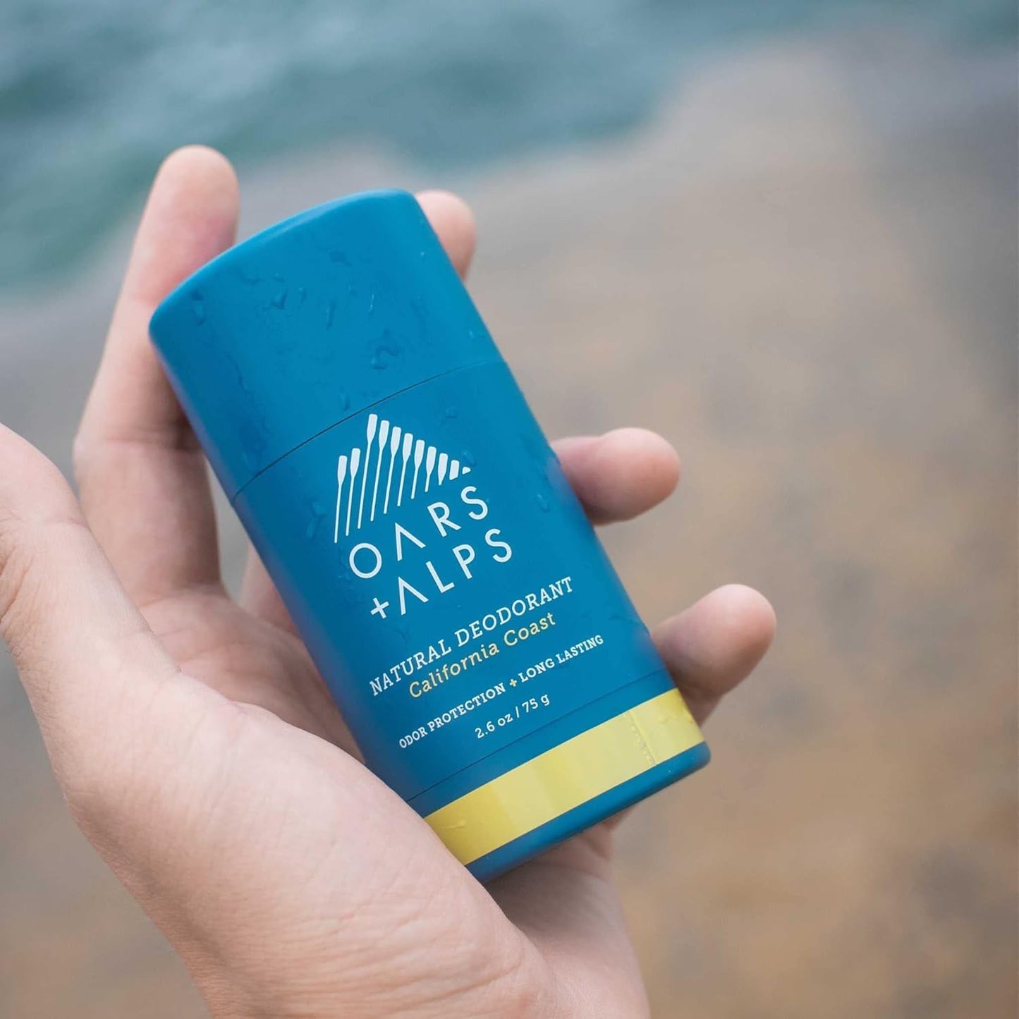 Oars + Alps Aluminum Free Deodorant for Men and Women, Dermatologist Tested and Made with Clean Ingredients, Travel Size, California Coast, 3 Pack, 2.6 Oz Each