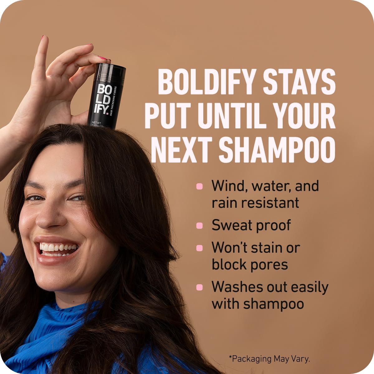 BOLDIFY Hair Fibers (12g) - Fill In Thinning and Fine Hair for an Instantly Fuller, Thicker Look - 14 Shades for Women & Men - Dark Auburn