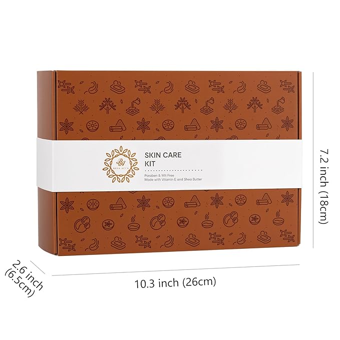 Coconut 23 Pcs Facial Skin Care Kit For Women & Men, Self-Care Gift Set, Spa Relaxation Kit, Face Sheet Mask, Serum, Clay Mask, Birthday, Christmas, Valentines, Mother Day, Dad, All Occasion Present