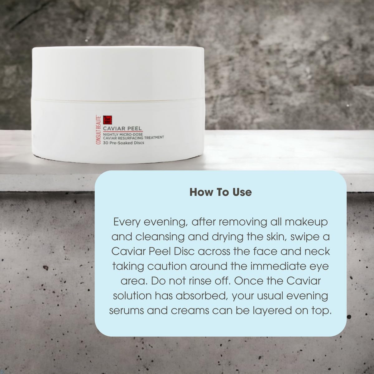 Consult Beaute CAVIAR PEEL Micro-Dose Exfoliating Detox Pads, Skin Resurfacing Treatment with Phytic Acid, Salicylic Acid for Radiance, Facial Polishes for Pores, Blemishes, Fine Lines - 30 Count