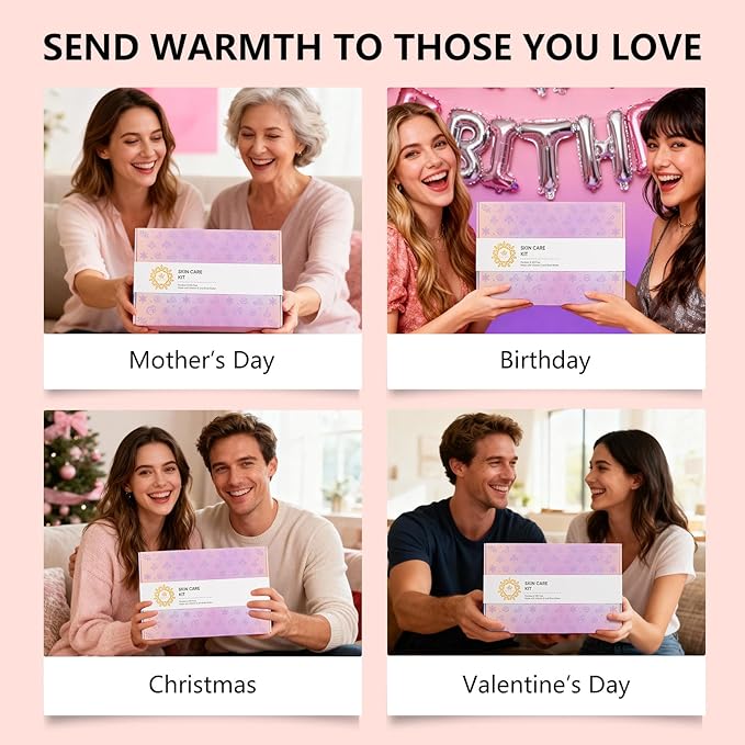 42 Pcs Christmas Gifts for Women, Super Fruit Bath and Body Gifts, Facial Skin Care Kit, Self-Care Gifts, Home Spa Set, Lip Gloss, Shower Gel, Face Sheet Mask, Serum, Birthday,Valentines, Present