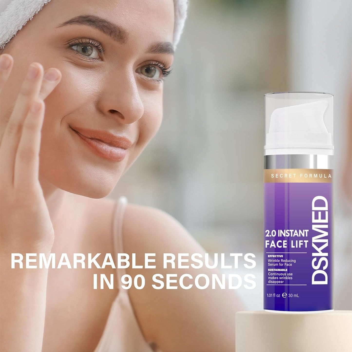 Instant Face Lift - 2.0 Instant Firmx Eye, Eye Cream for Puffiness and Bags Under Eyes. Instant Wrinkle Serum, Available on Face and Neck, Tightens Delicate Skin 1.01oz/Purple