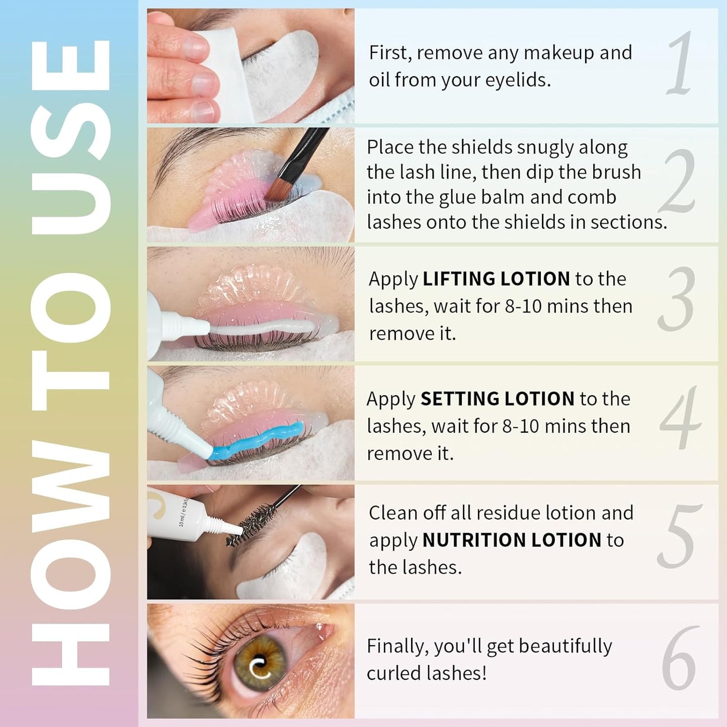 Libeauty Tube Design Lash Lift Kit with Glue Balm, Brow Lamination Kit, Easy to Apply for Salon and Beginner