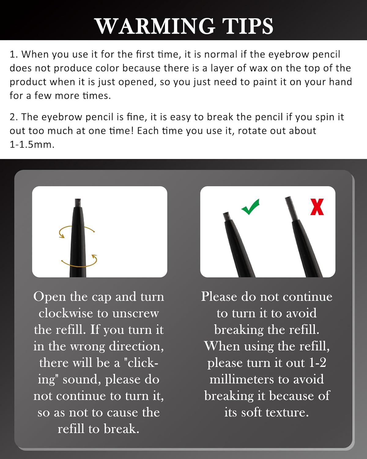 12Pcs Waterproof Gray Eyebrow Pencil Set, Professional Brow Micro Eyebrow Retractable Pencil, Ultra Fine Long Lasting for Perfect Eye Liner Brow Old Women Eye Makeup Shaping & Filling Brow Gel Pen- 04