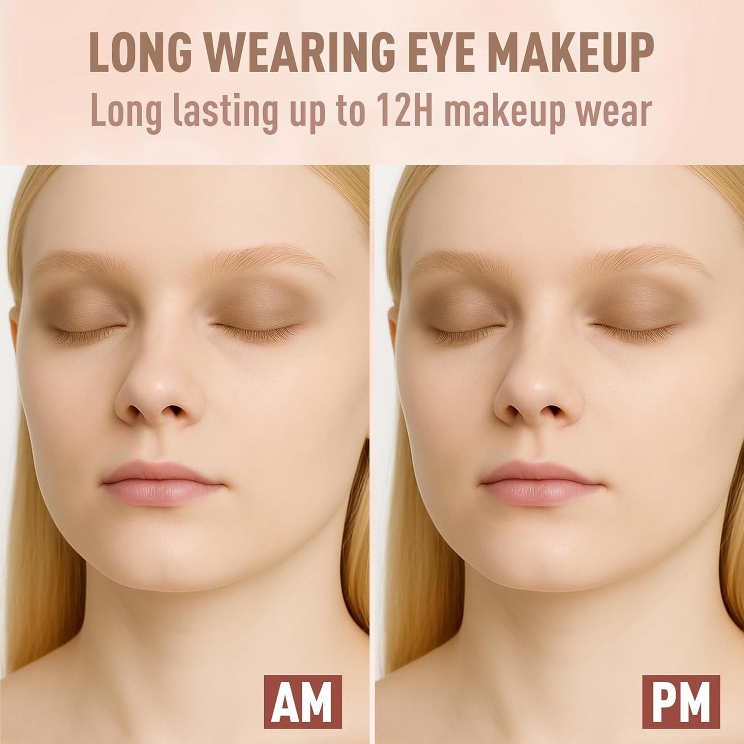 FV Long Lasting Cream Eyeshadow Stick, Waterproof & High Pigmented Eye Shadow Sticks Duo with Blending Sponge, Crease-Proof & Natural Finish Eyeshadow Pencil, Vanilla Matte