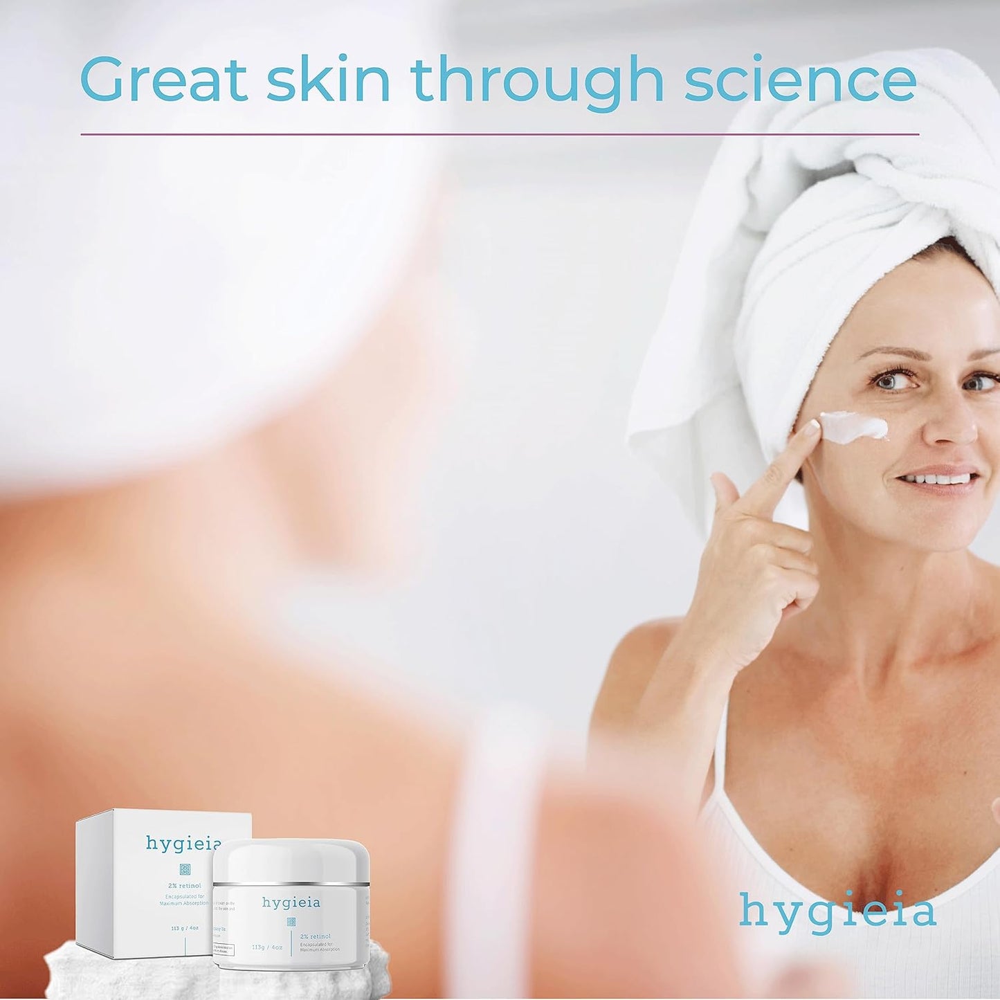 Hygieia + Encapsulated 2% Retinol Cream, 4oz – Liposomal Anti-Wrinkle Cream for Face, Neck & Body – Fast & Deep Cellular Absorption – Day or Night Cream for Firming, Lifting & Repairing Aging Skin