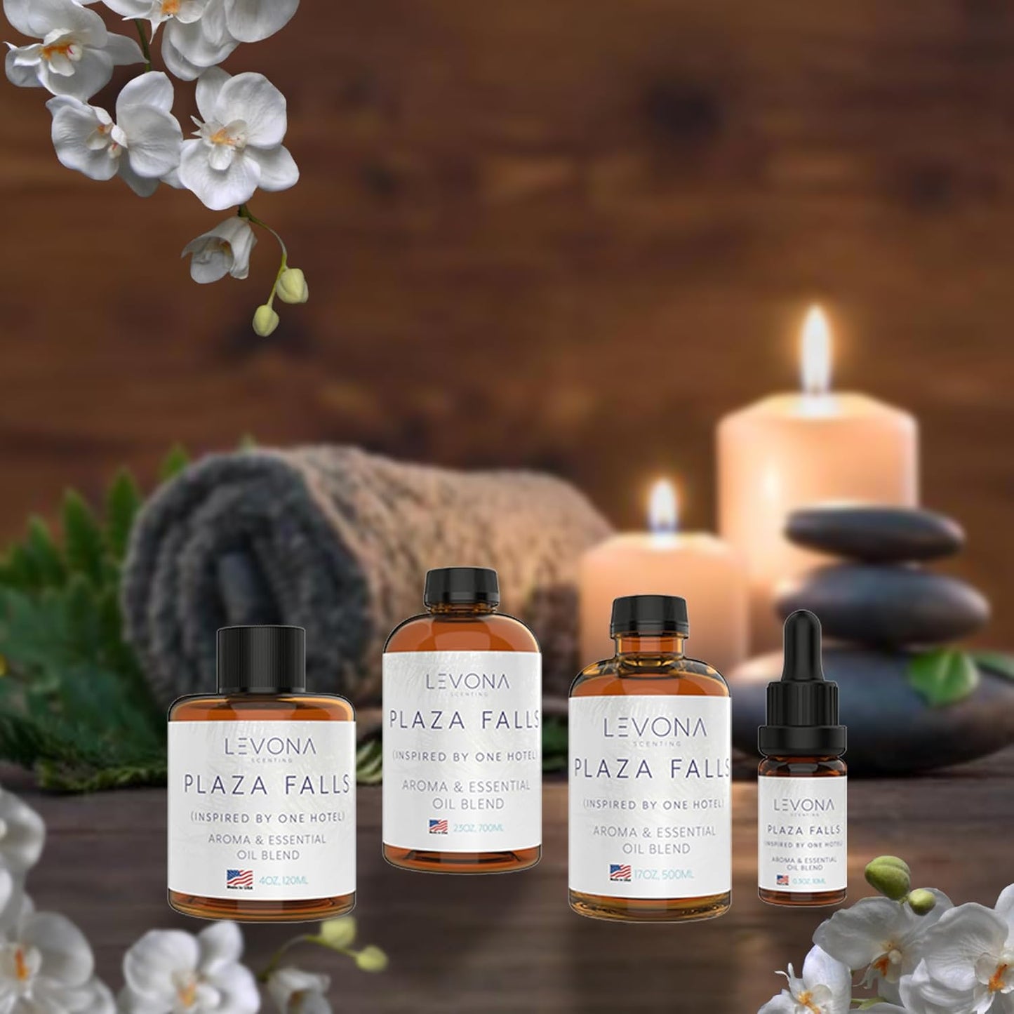 Levona Scent Home Luxury Scents: Plaza Falls Fragrance Oil Inspired by One Hotel Essential Oil - Pure Essential Oils for Diffusers for Home - Scented Oil