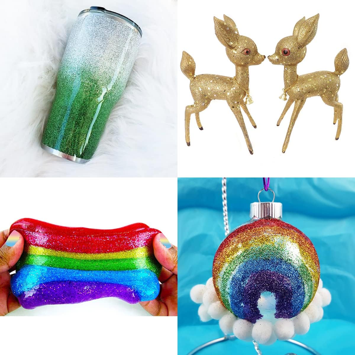 100g/3.5oz Pack Iridescent Rainbow Fine Glitter for DIY Craft, Epoxy Resin, Tumblers, Candle Making, Festival Decoration, Makeup, Body, Eye, Nail Art (Iridescent Orange)