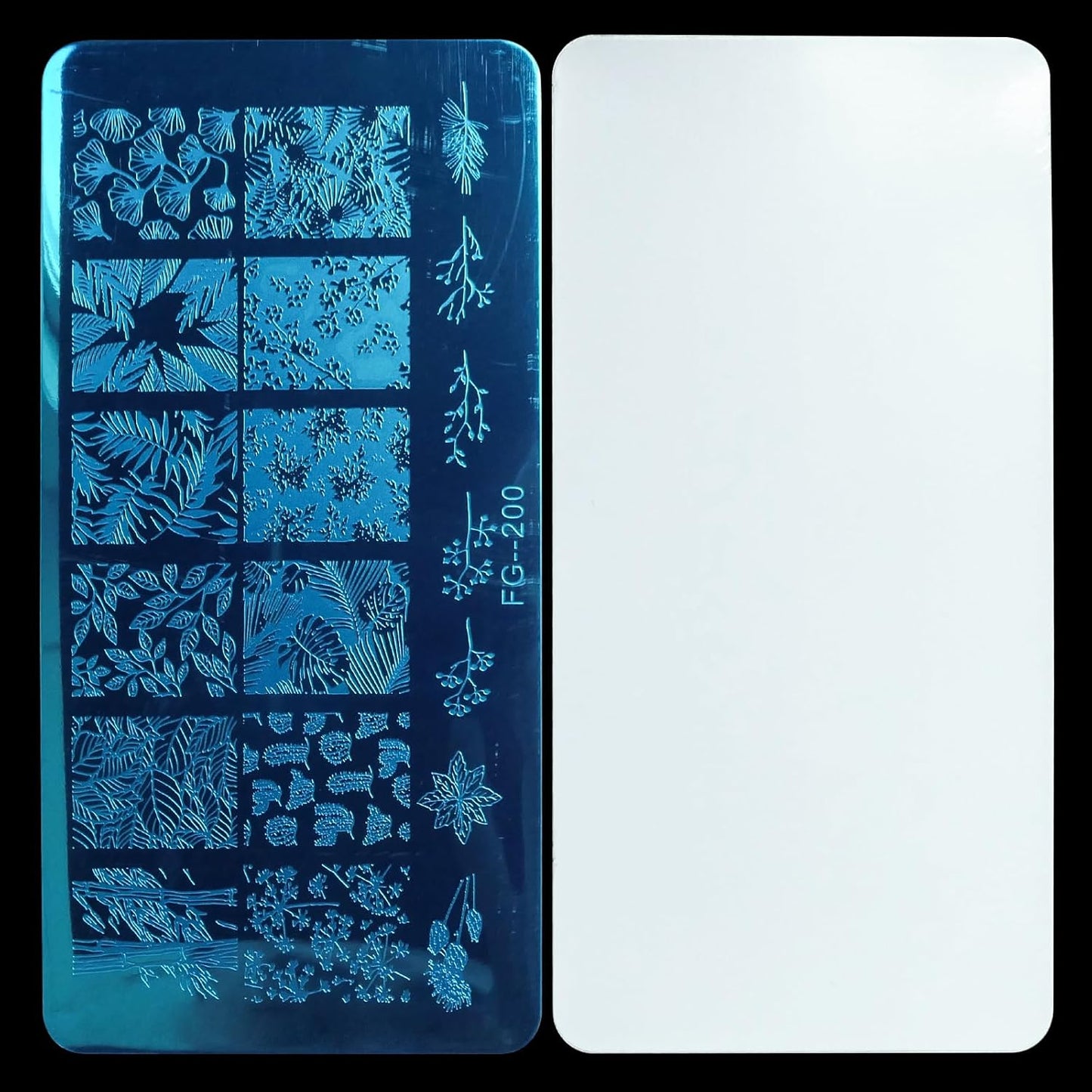 AddFavor Nail Stamper Kit - 7pcs Flower Leaves Stamping Plate with Silicone Stamper and Scraper, Animal Image Nail Stencils, Design Supplies