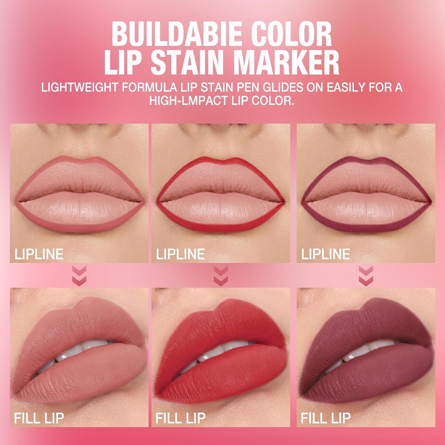 LANGMANNI 4Pcs Sculpting Matte Velvet Lip Liner Set,Smooth Creamy Texture,Waterproof And High Pigmented For Girls Daily Application Lip Makeup(5+6+7+8)