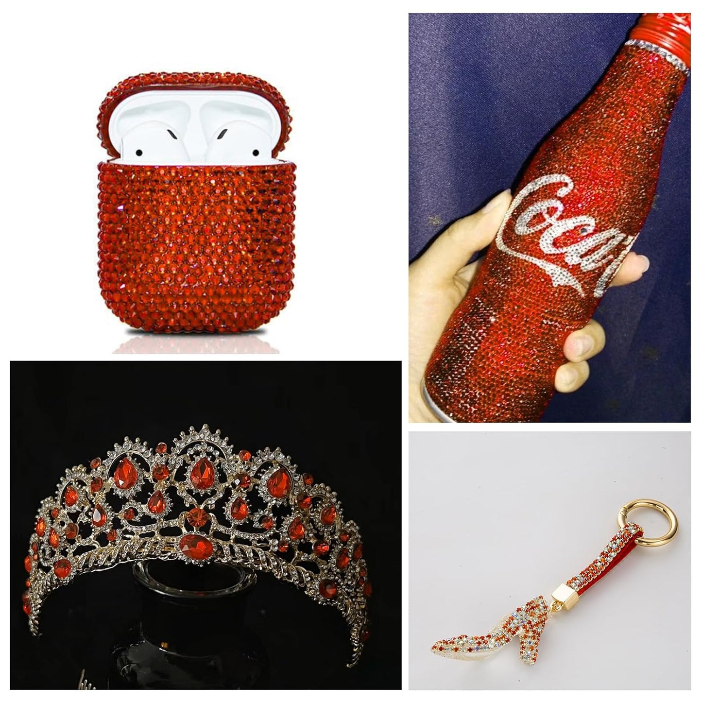 288Pcs Blaze Crystal Rhinestones,Glass Flatback Rhinestones Gemstones for Nail Face Makeup Art Crafts Clothes Decoration-(SS30,6.5mm,Blaze)