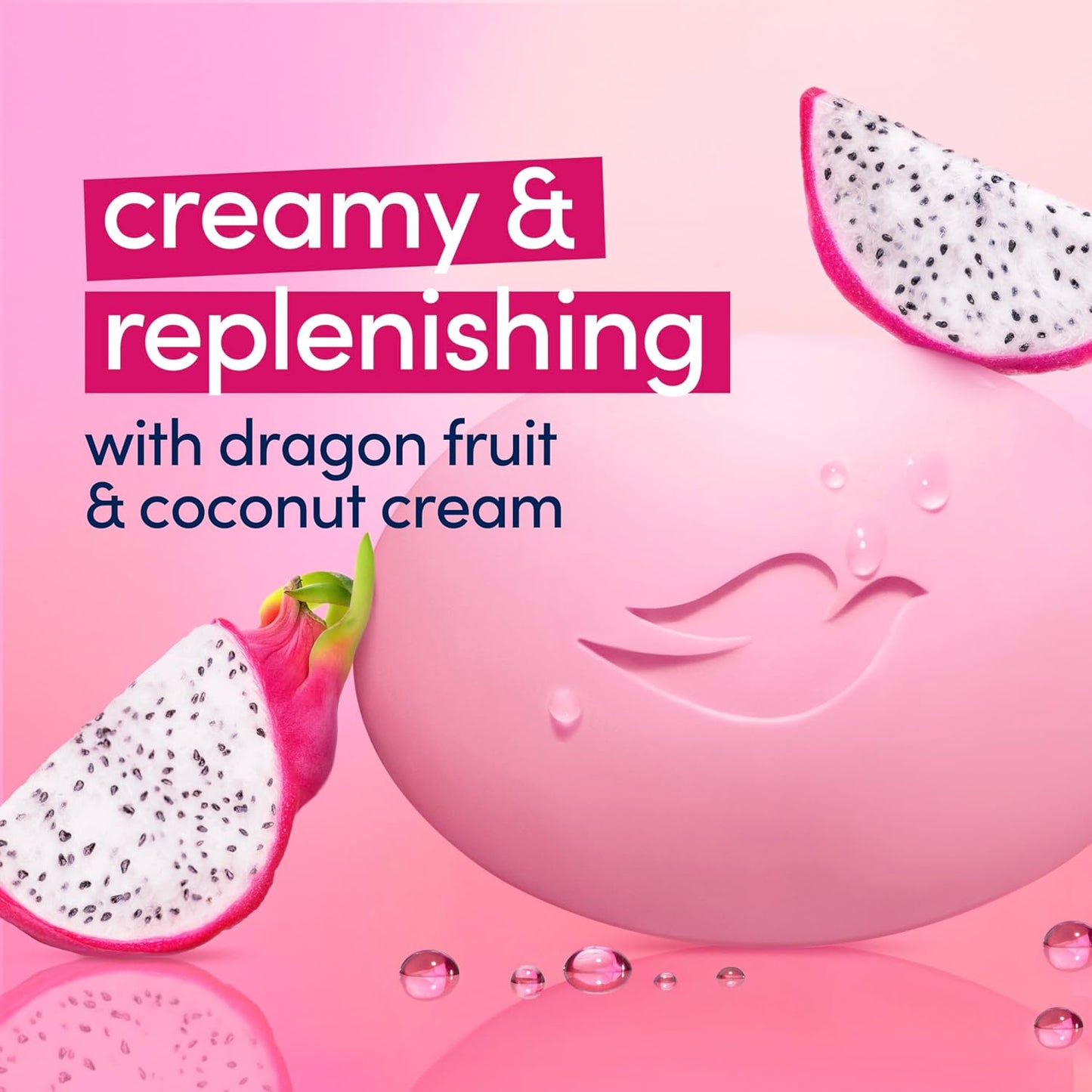 Dove Bar Soap 6 Count Dragon Fruit for Deep Nourishment for Calm, Replenished Skin 3.75 oz