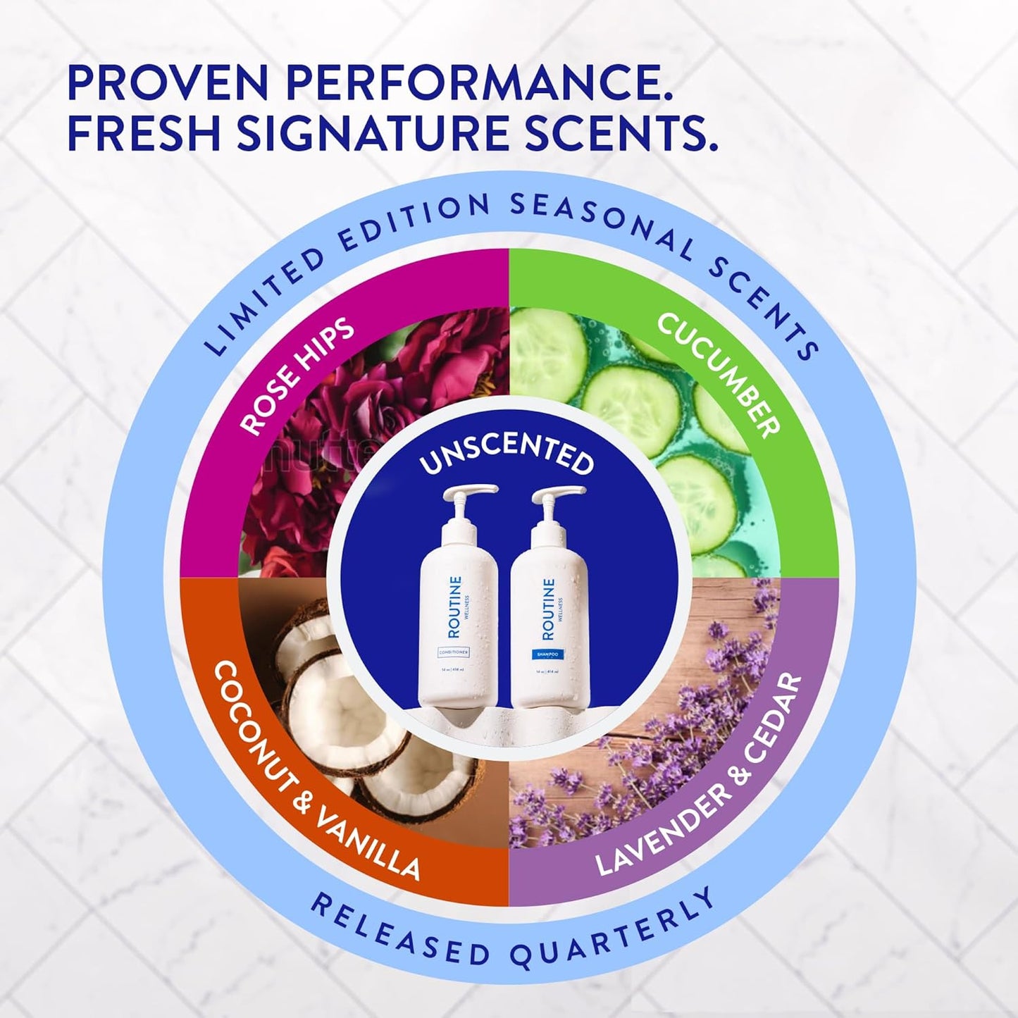 Routine Wellness Anti-Thinning Shampoo and Conditioner Set for Thinning Hair - Biotin DHT Blocker Women & Men - Color Safe Shampoo for Hair Loss & Healthier Hair - Rose Hips (Pack of 2)