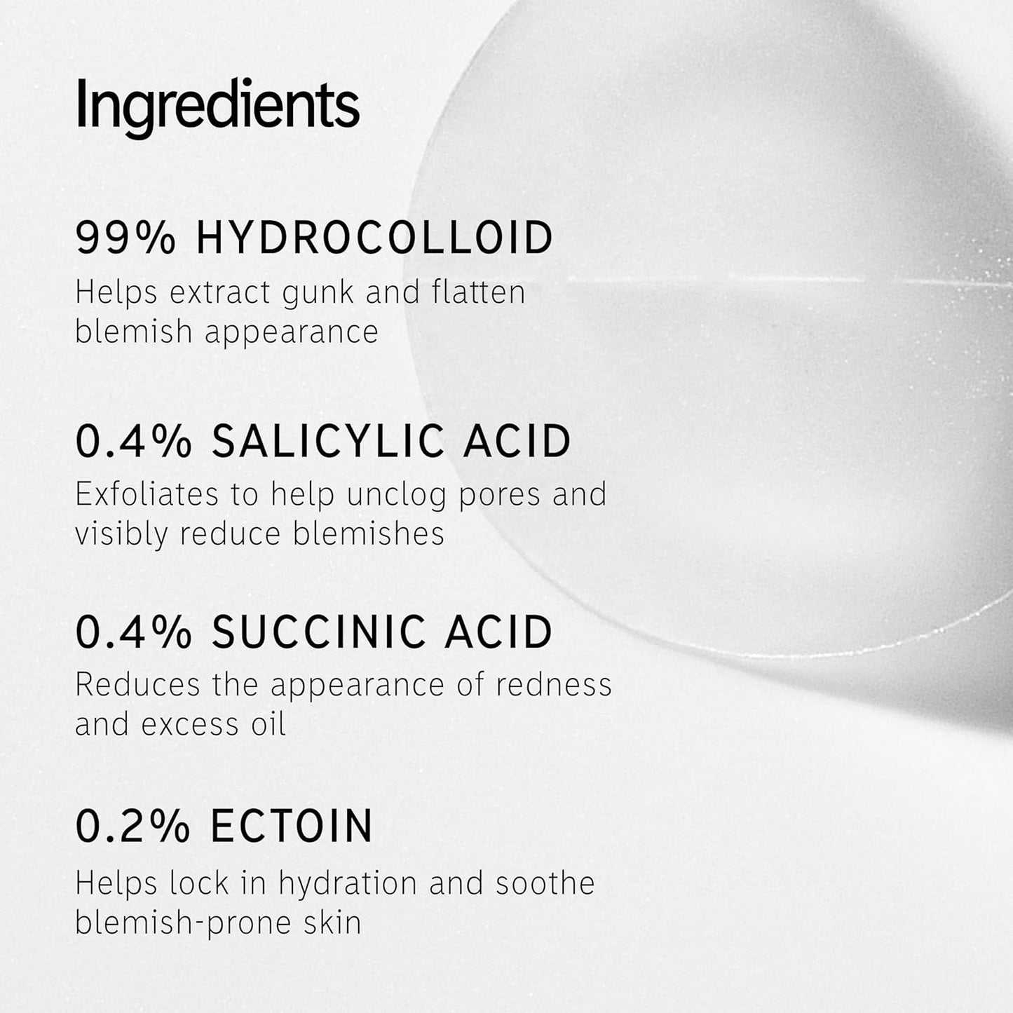 The INKEY List Hydrocolloid Invisible Pimple Patches, Spot Patches Contains Salicylic Acid, Day/Night Anti Acne Patches, Vegan & Cruelty Free, Suitable For All Skin Types