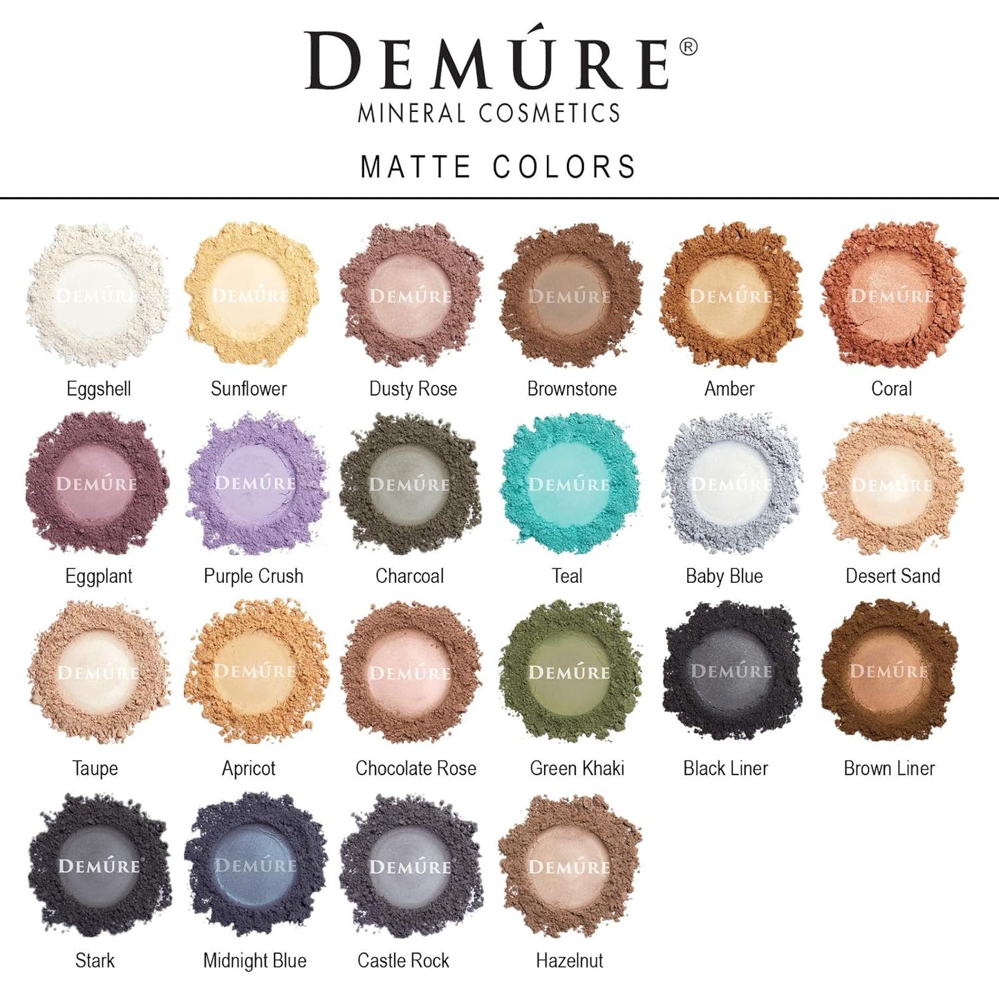 Demure Mineral Make Up (Hazelnut) Eye Shadow, Matte Eyeshadow, Loose Powder, Eye Makeup, Professional Makeup