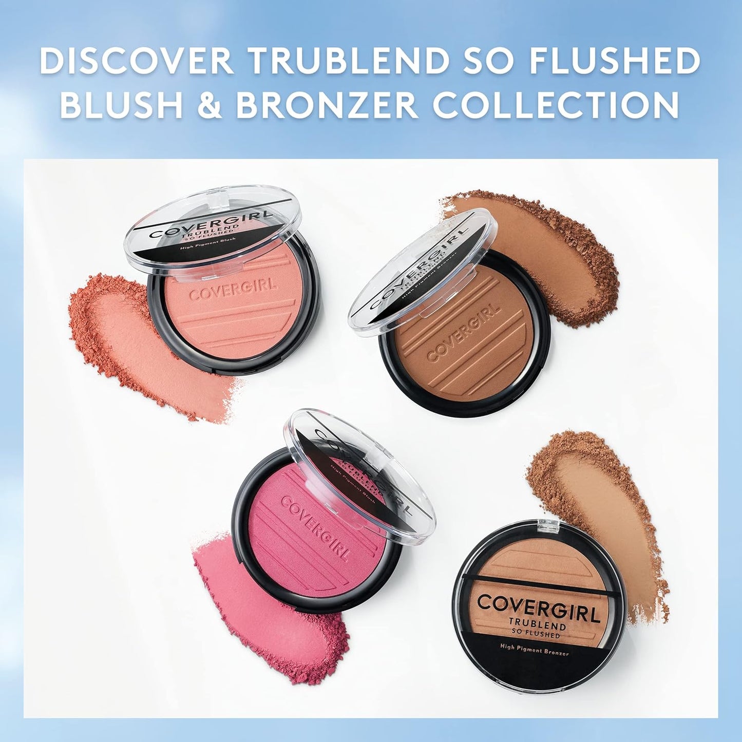 COVERGIRL Trublend So Flushed High Pigment Bronzer, Sunset Glitz, 0.33 Oz, 1 Count (Pack of 1)