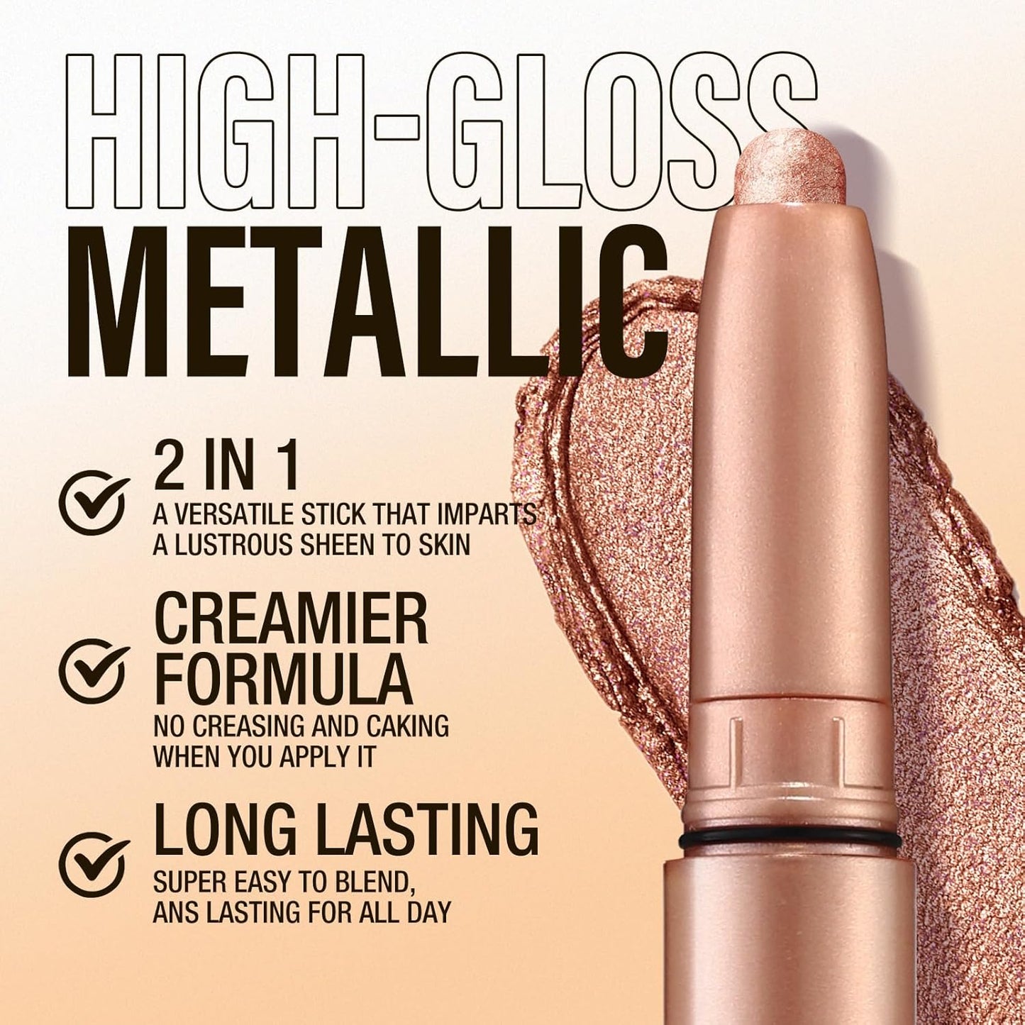 Jolilab Eyeshadow Stick Set, 8 Colors Matte Professional Bright-Colored Contouring and Highlight Eyeshadow Stick, Cream Waterproof Long Lasting High Pigmented Eye Shadow. (2, 05+07)