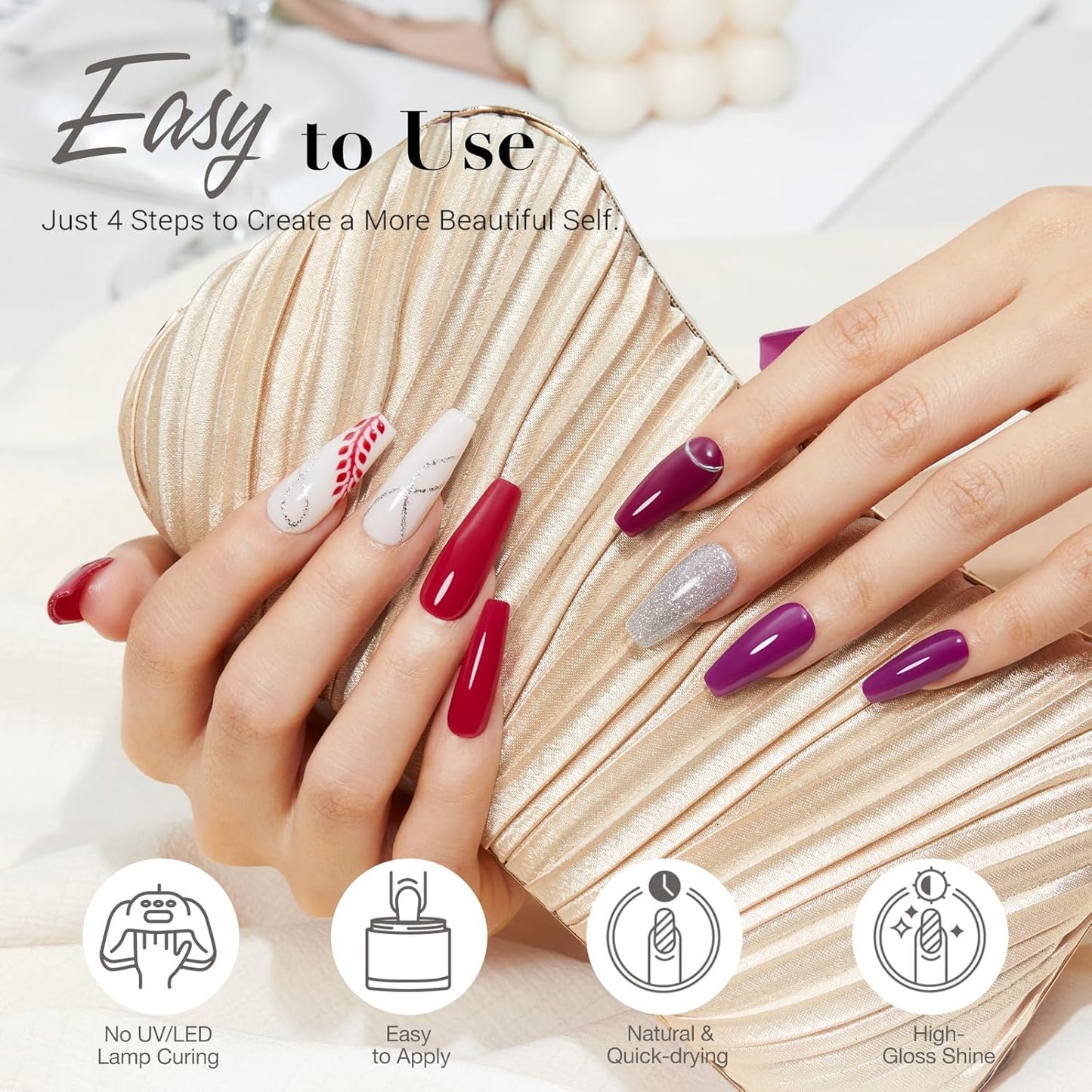 AZUREBEAUTY Dip Powder Nail Kit Starter 20 Colors Glitter Dark Green Grey Purple Fall Winter 31 Pcs Dip Powder Liquid Set with Top/Base Coat Activator for French Nails Art Manicure DIY Salon Gift