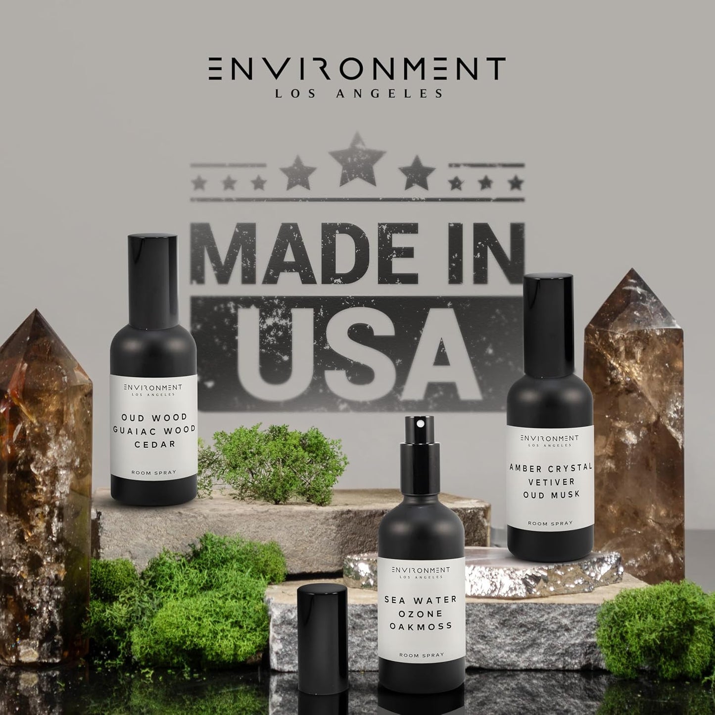 Stone Candles Environment Inspired by 5-Star Hotels WN Room Spray, 100ml Air Freshener (Jasmine | Green Melon | Lily) Home Fragrance Accessories, Room Perfume, Room Deodorizer, Vegan & Cruelty-Free