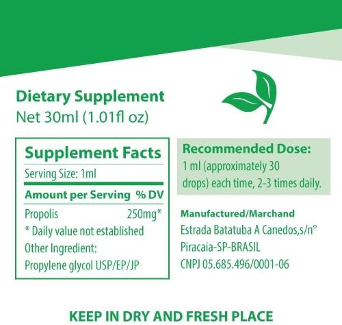 Official Distributor - 3 Bottles of Apiario Silvestre Brazilian Green Bee Propolis Liquid Glycolic Extract-Non Alcoholic, Wax Free, Sugar Free