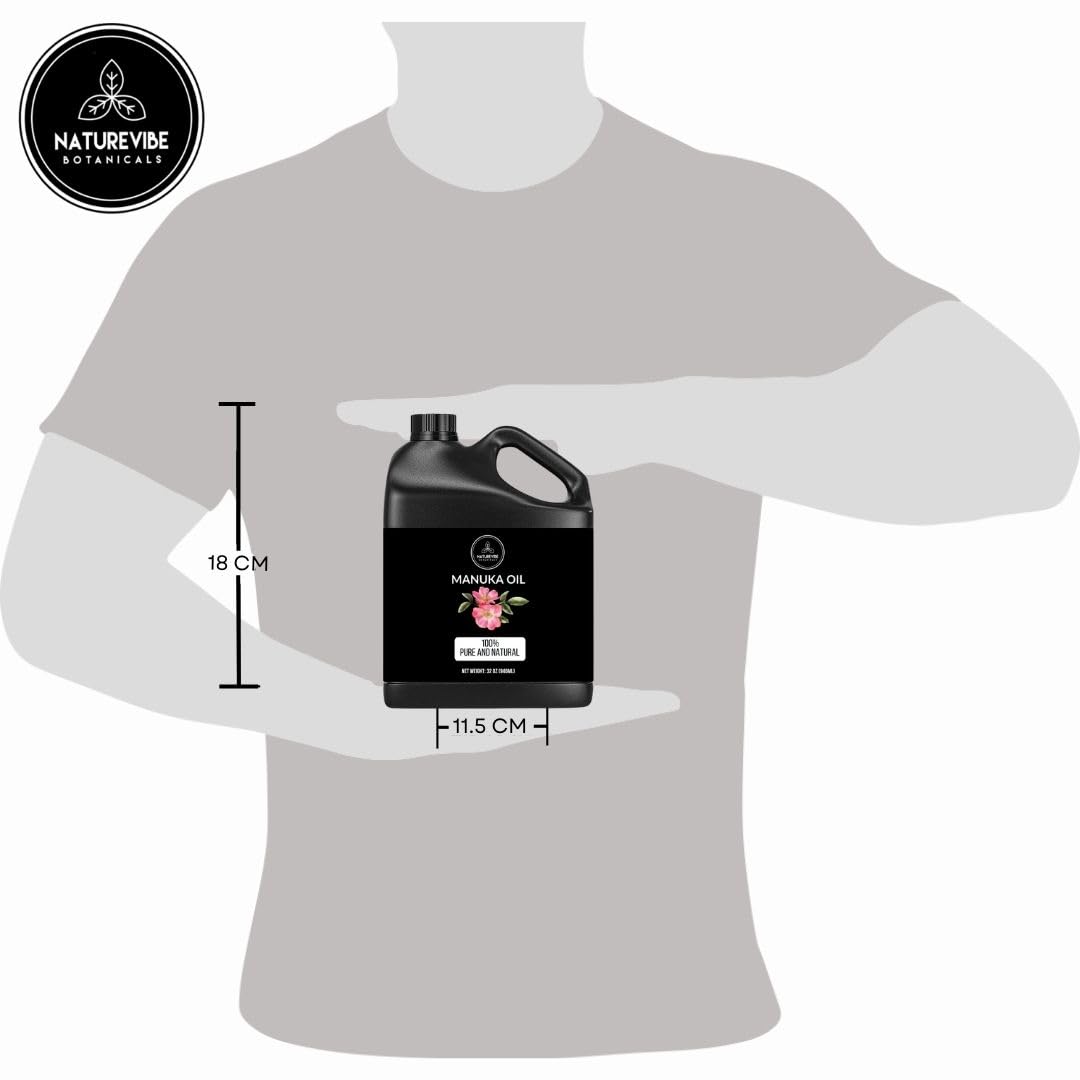 Naturevibe Botanicals Manuka Oil 32 Ounces | 100% Pure and Natural | Great for Skin Care and Hair Care