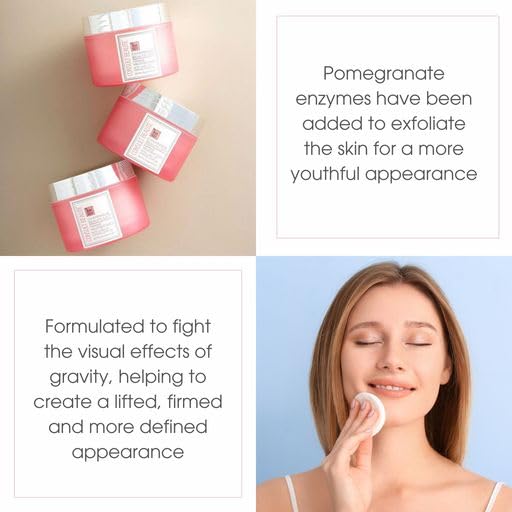 Consult Beaute - Champagne Lift Face Firming Treatment Disc - Firming and Exfoliating Pads - Rejuvenate Sagging Skin - Pre-Soaked Wipes - Disposable - Peptides - Grape Seed Extract - 60 Count (2Pack)