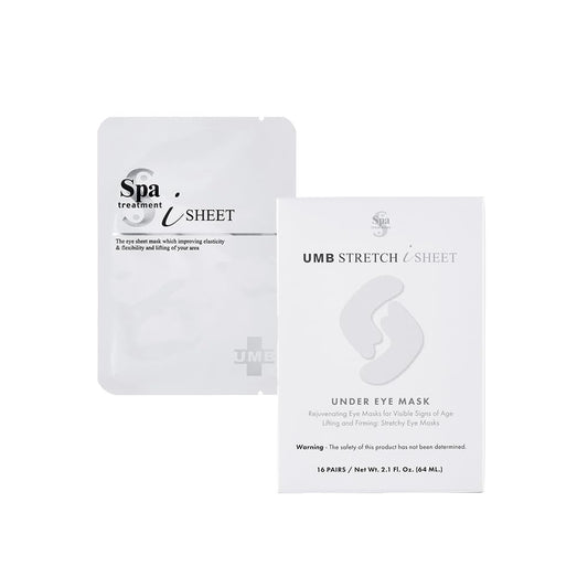 Spa Treatment UMB Stretch iSheet Japanese Under Eye Masks (32 Sheets) - Effective Anti-Aging Under Eye Patches for Dark Circles, Dry, Dull Skin Around the Eyes - Moisturize and Refresh your Skin
