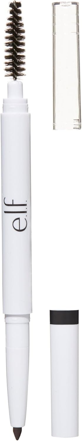 e.l.f. Instant Lift Brow Pencil, Dual-Sided, Precise, Fine Tip, Shapes, Defines, Fills Brows, Contours, Combs, Tames, 0.006 Oz, Deep Brown, 1 Count