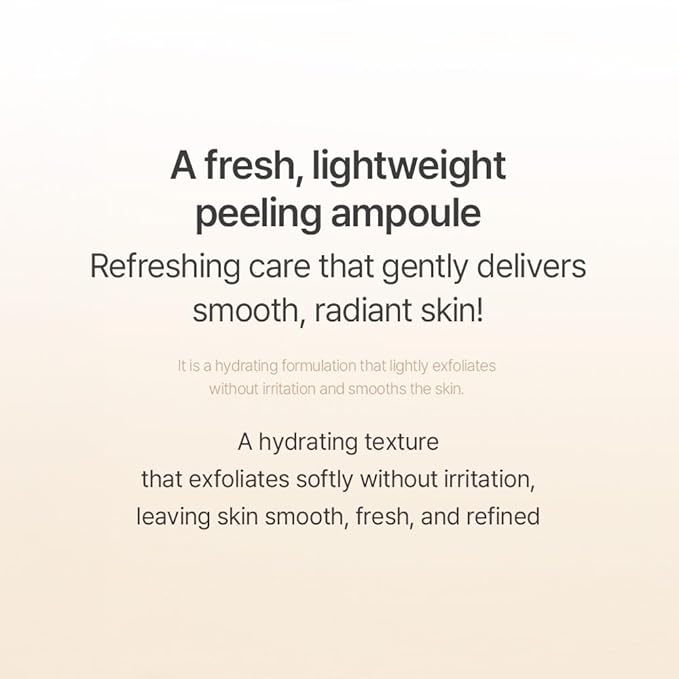 mixsoon White Rice Peeling Ampoule - White rice exfoliant, Gentle Exfoliating Serum for Smooth, Radiant Skin, Dead Skin Cells Remover 100ml / 3.38 fl.oz. Korean Glass Skin Care