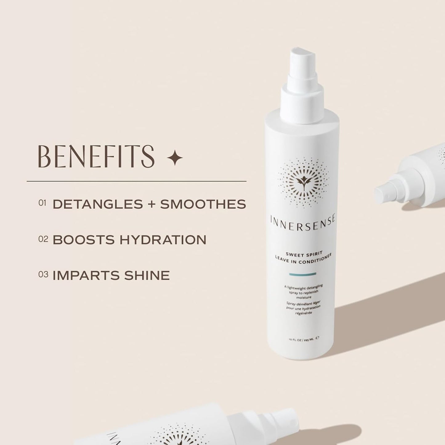 INNERSENSE Organic Beauty - Natural Sweet Spirit Leave-In Conditioner | Non-Toxic, Cruelty-Free, Clean Haircare (Refill Pouch, 32 fl oz | 946 ml)