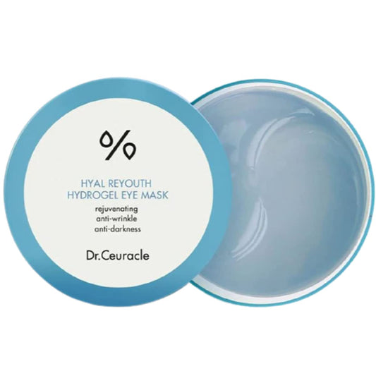 Dr. Ceuracle 60 Pads Hyal Reyouth Hydrogel Eye Mask 90g Brightening, Moisturizing Sleeping Mask with Hyaluronic AcidㅣFirming Eye Gel TreatmentㅣAnti-AgingPatches for Dark Circles, Wrinkles