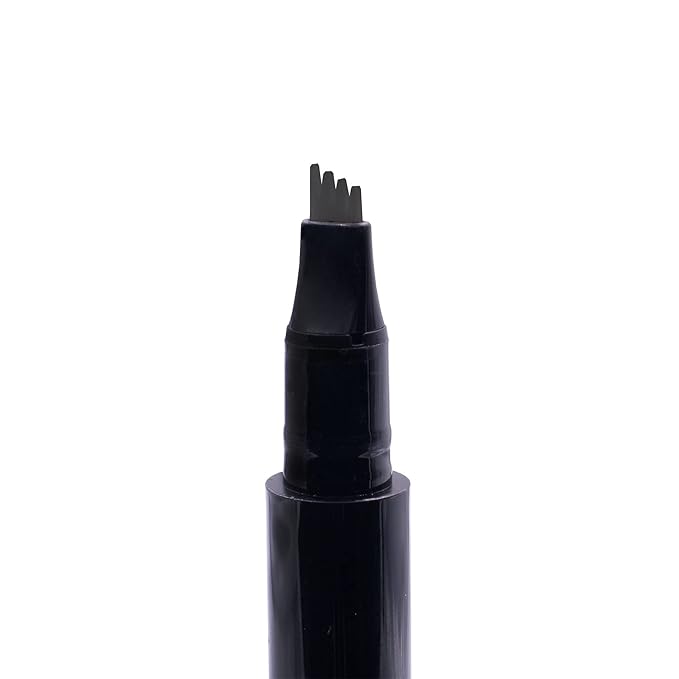 Arches & Halos Microblading Brow Shaping Pen - Fuller, More Defined Brow - Long-lasting, Smudge Resistant, Rich Color - Vegan and Cruelty Free Makeup - Charcoal - 1 ml