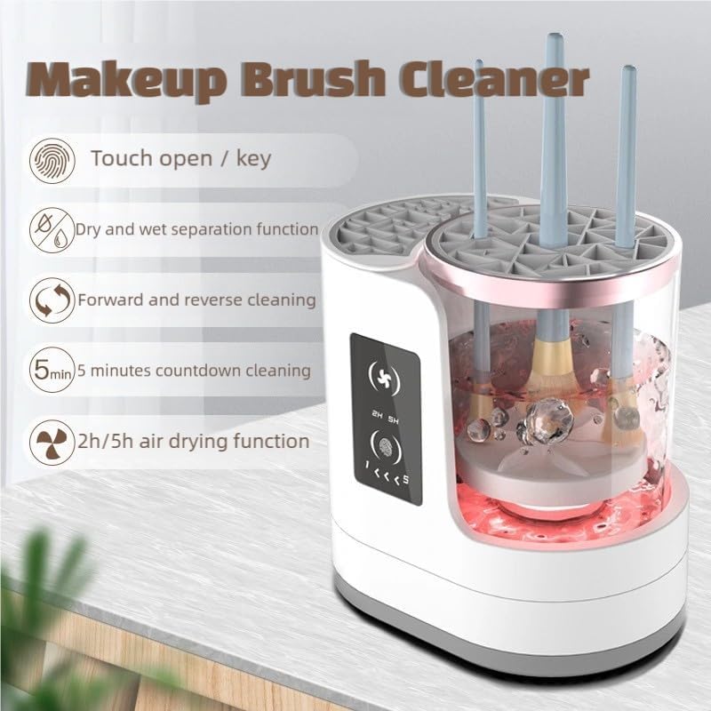 Vellura Makeup Brush Cleaner, Vellura Brush Cleaner, Machine with Makeup Brush, Dryer-Holder-Portable & Automatic, Clean Any Mess with One Click (1*PC)