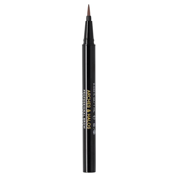 Arches & Halos Microblading Brow Shaping Pen - Fuller, More Defined Brow - Long-lasting, Smudge Resistant, Rich Color - Vegan and Cruelty Free Makeup - Espresso - 0.8 ml