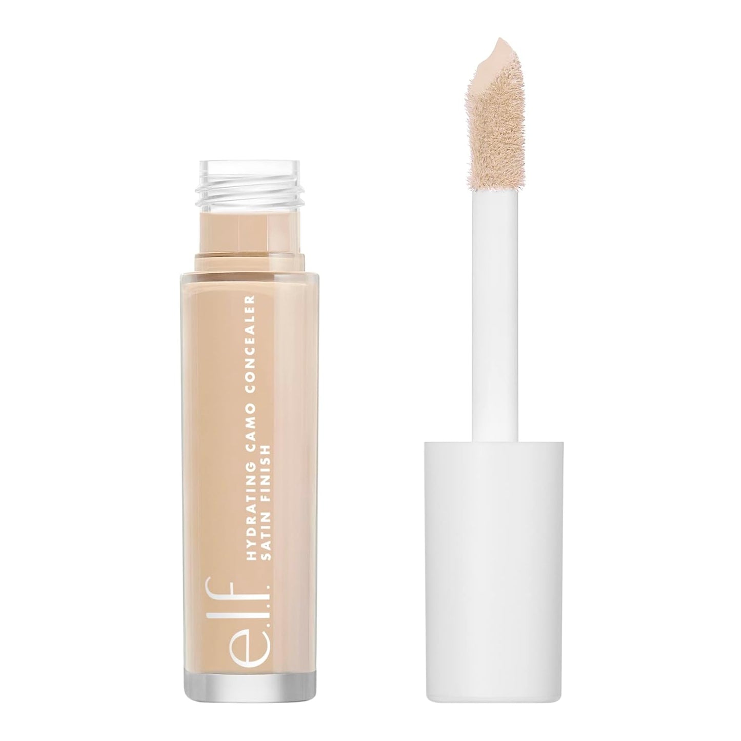 e.l.f. Hydrating Camo Concealer, Covers Blemishes & Under-Eye Circles, Full-Coverage & Delivers A Satin Finish, Vegan & Cruelty-Free, Light Sand