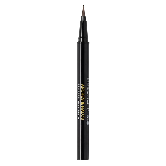 Arches and Halos Fine Bristle Tip Pen - Eyebrow Pencils for Women - Vegan Brow Pencil - Smudge-Proof, Buildable Formula - Espresso - 0.02 oz