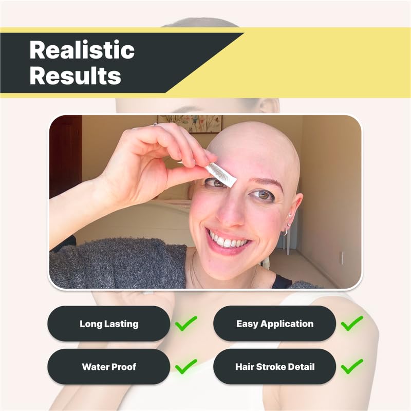 100 Pairs Dark Brown Temporary Eyebrow Tattoos, Waterproof and Smudge-Proof Dark Everyday Style Realistic Eyebrow Stickers for Men & Women, Easy to Apply, Won't Work on Existing Brows