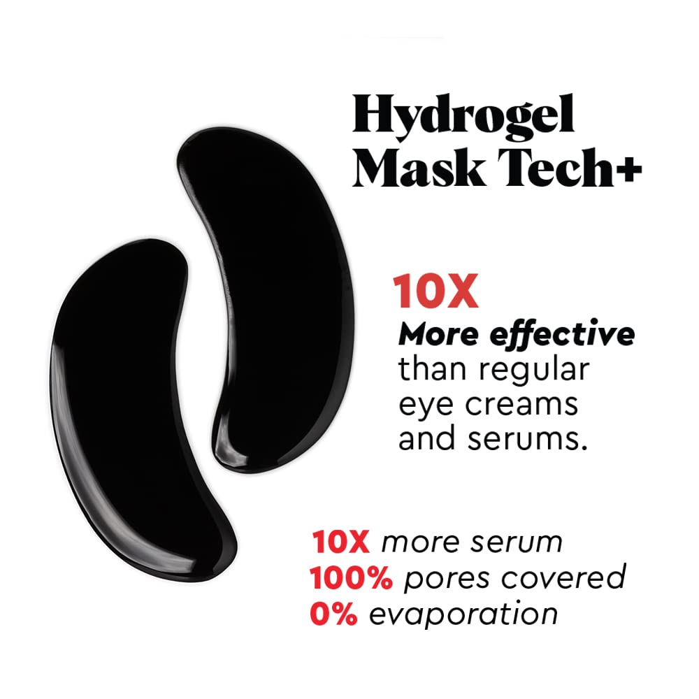 Wolf Project Under Eye Patches (15 pairs) For Dark Circles, Puffy Eyes, and Wrinkles - With Caffeine, Vitamin C and Peptides. Under Eye Masks Reduce Tired Eyes And Under Eye Bags