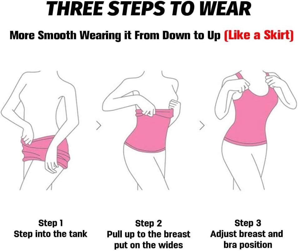 EUYZOU Women's Tummy Control Shapewear Tank Tops Seamless Square Neck Compression Tops Slimming Body Shaper Camisole