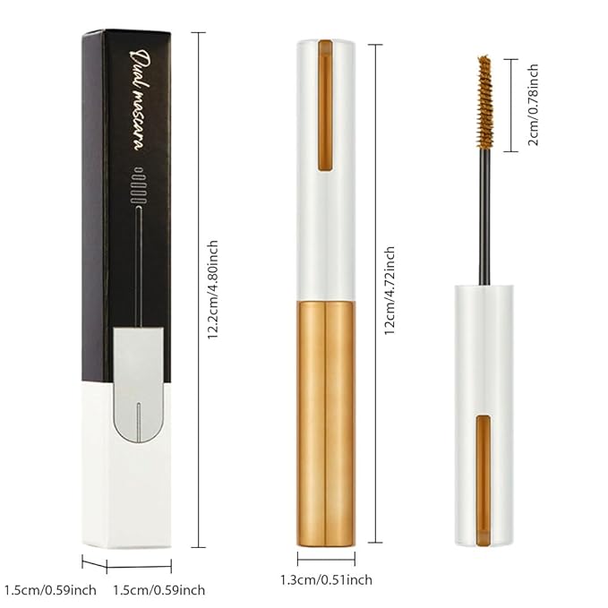 Colored Eyelash Comb Set - blonde mascara Waterproof & Voluminous Long Lasting Gold Mascara Vegan & Cruelty-Free Eye Makeup for Women(03#Gold)