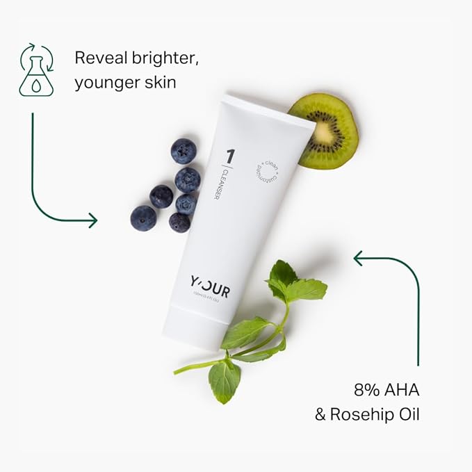 Y'OUR Anti-Aging Skincare Set – 5-Step System with Cleanser, Day Cream, Serum, Night Cream & eye Cream – Targets Wrinkles & Fine Lines – Hydrating, Firming & Non-Comedogenic. Holiday Gift