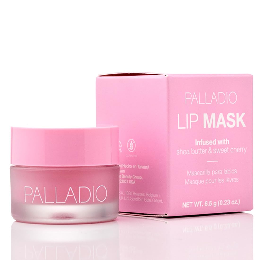 Palladio Lip Mask Intense Overnight Moisturizer to Nourish and Repair Dry Lips While Sleeping, Hydrates for Smooth, Soft, Plump Lips Infused with Shea Butter and Sweet Cherry