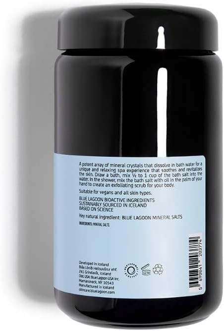 Blue Lagoon Bath Salt – Psoriasis Treatment for Skin & Psoriasis Relief – Sustainable, Bioactive Luxury Skincare, 12.3 oz (350 g)